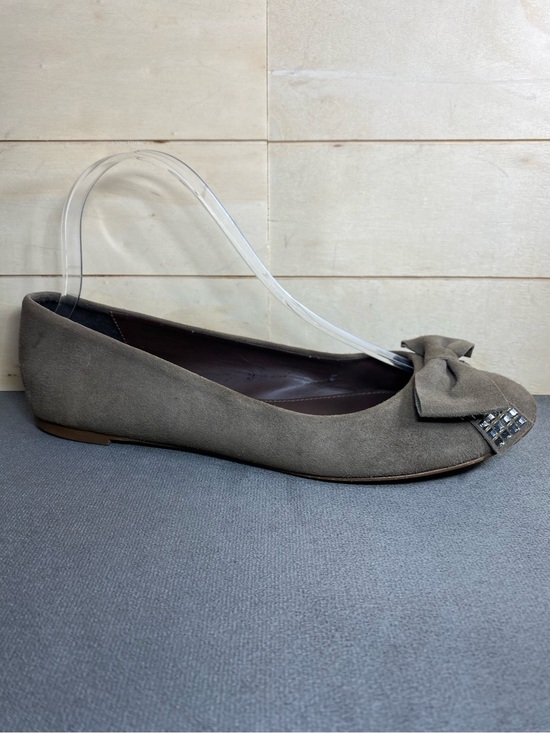 J. Crew Shoes - J Crew Ballet Flats Suede Leather Women's Size 8 Shoes Bow Slip-Ons